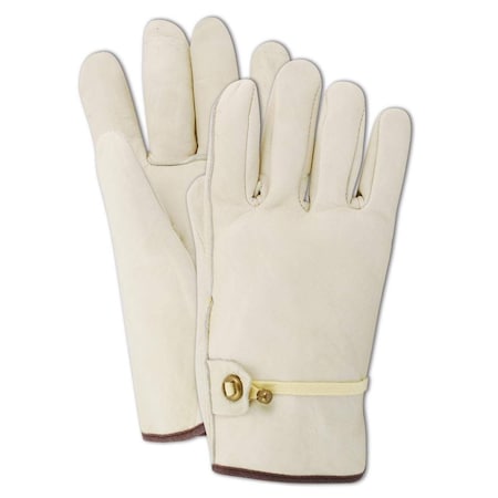 Magid Leather Drivers Gloves, Slip On Cuff, Straight Thumb Thumb, Tan, L 12 PK B540-L